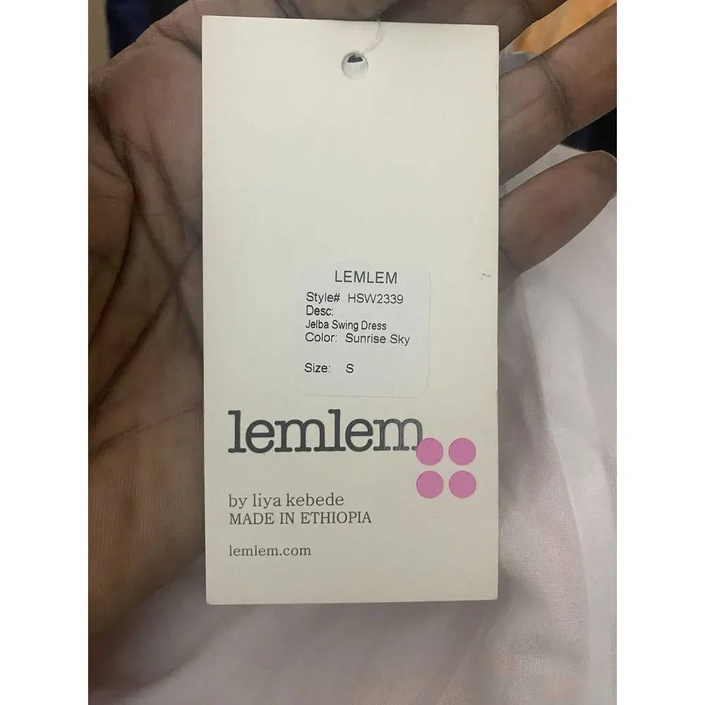LEMLEM Womens Jelba Fringed Striped Cotton Mini Dress‎ Pastel Pink Size Small